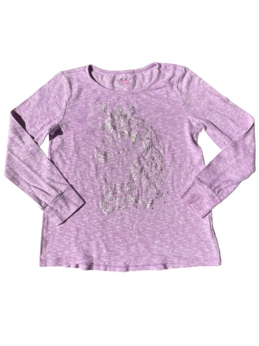 4/$25 The Children’s Place Purple Unicorn Long Sleeve Top Size 16 XXL